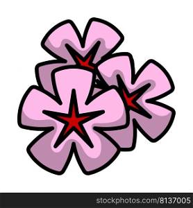 Frangipani Flower Icon. Editable Bold Outline With Color Fill Design. Vector Illustration.