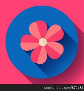 Frangipani flower icon Nature symbol - pink flower Vector icon flat. Frangipani flower icon Nature symbol - flower Vector