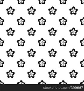Frangipani flower pattern. Simple illustration of frangipani flower vector pattern for web. Frangipani flower pattern, simple style