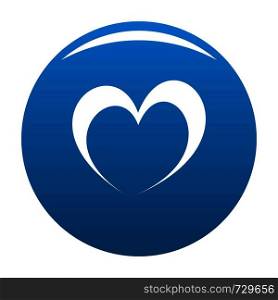 Frantic heart icon. Simple illustration offrantic heart vector icon for any design blue. Frantic heart icon vector blue
