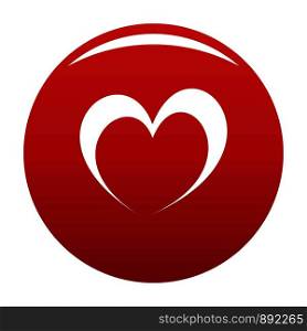 Frantic heart icon. Simple illustration offrantic heart vector icon for any design red. Frantic heart icon vector red