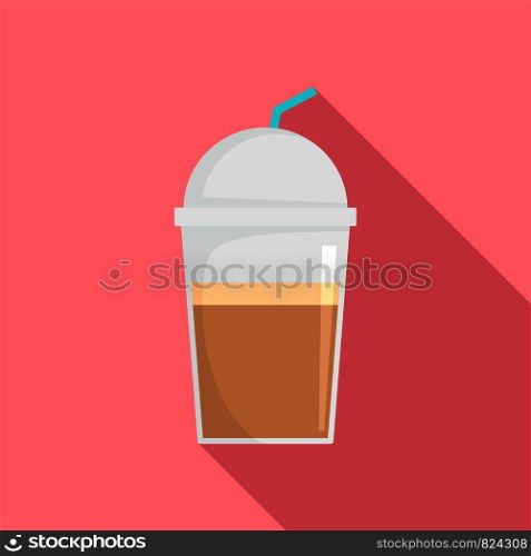 Frappe chocolate icon. Flat illustration of frappe chocolate vector icon for web design. Frappe chocolate icon, flat style