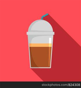 Frappe chocolate icon. Flat illustration of frappe chocolate vector icon for web design. Frappe chocolate icon, flat style