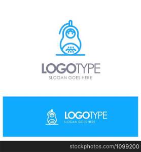 Fraud, Grenade, Matrioshka, Peace, Russia Blue outLine Logo with place for tagline