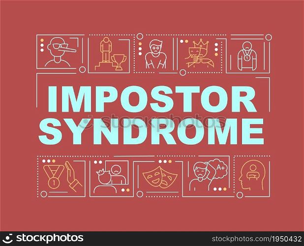 Fraud syndrome word concepts banner. Psychological pattern. Infographics with linear icons on blue background. Isolated creative typography. Vector outline color illustration with text. Fraud syndrome word concepts banner