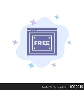 Free Access, Internet, Technology, Free Blue Icon on Abstract Cloud Background