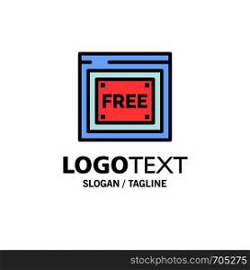 Free Access, Internet, Technology, Free Business Logo Template. Flat Color