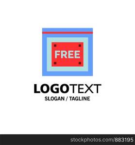 Free Access, Internet, Technology, Free Business Logo Template. Flat Color