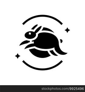 free bunny glyph icon vector. free bunny sign. isolated contour symbol black illustration. free bunny glyph icon vector illustration