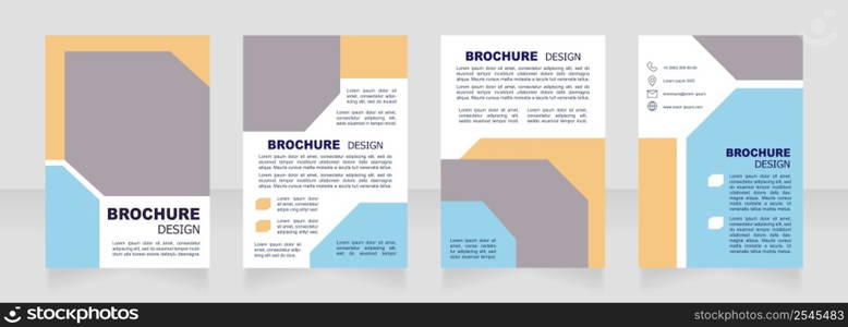 Free coding educational program for beginners blank brochure design. Template set with copy space for text. Premade corporate reports collection. Editable 4 paper pages. Arial font used. Free coding educational program for beginners blank brochure design