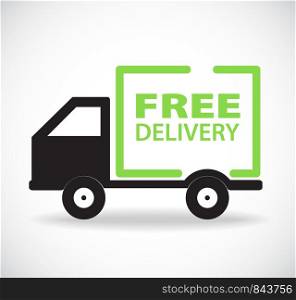 Free Delivery Car, stock vector illustration design