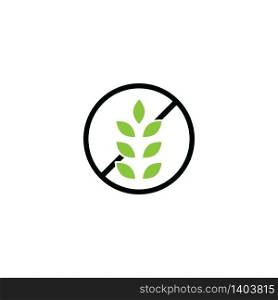 Free gluten icon, label design template