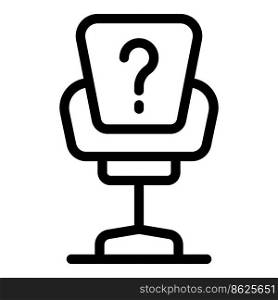 Free job chair icon outline vector. Post job. Hiring team. Free job chair icon outline vector. Post job