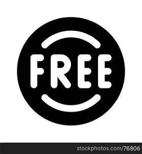 free label, icon on isolated background