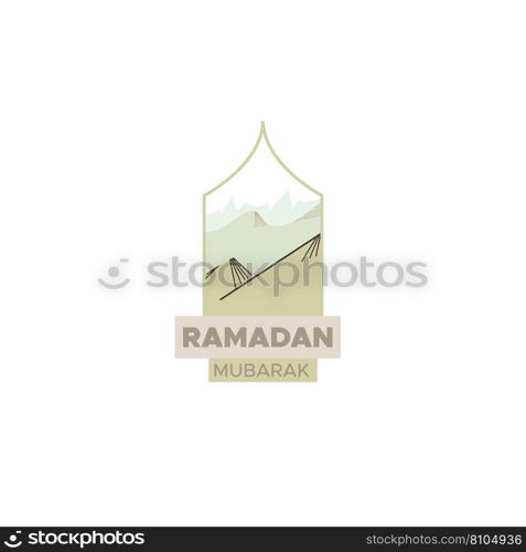 Free ramadan frame logo ramadan element Royalty Free Vector