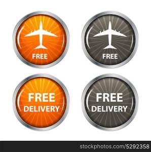 Free shipping, delivery icon set. vector illustration