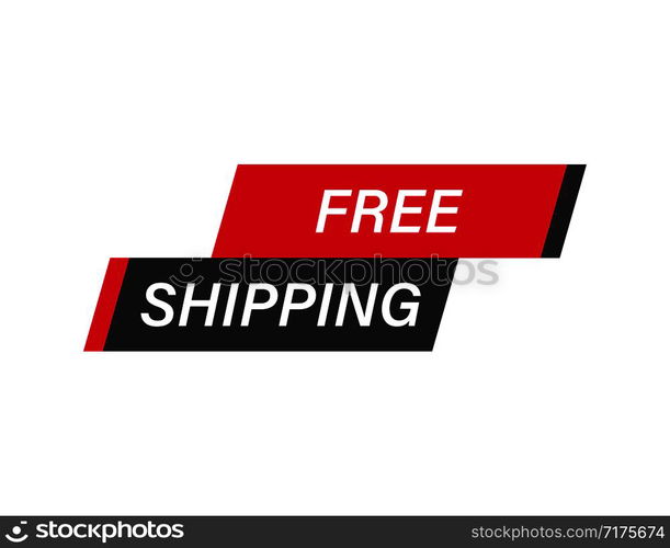 Free shipping isolated vector banner or sign. Icon free delivery. Free transport banner. EPS 10. Free shipping isolated vector banner or sign. Icon free delivery. Free transport banner.