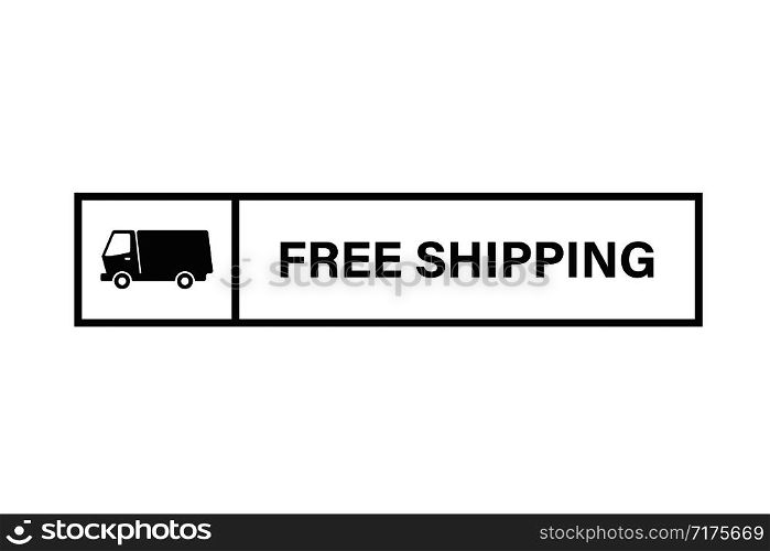 Free shipping isolated vector sign or badge. Free delivery vector sign. EPS 10. Free shipping isolated vector sign or badge. Free delivery vector sign.