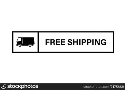 Free shipping isolated vector sign or badge. Free delivery vector sign. EPS 10. Free shipping isolated vector sign or badge. Free delivery vector sign.