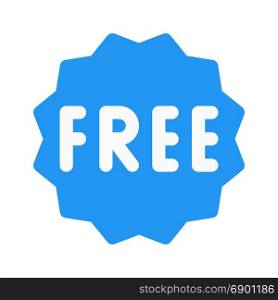 free sticker, icon on isolated background