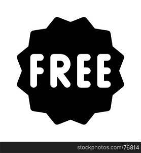 free sticker, icon on isolated background