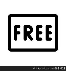 free tag, icon on isolated background