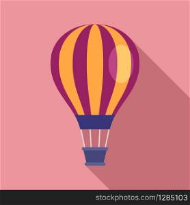 Freedom air balloon icon. Flat illustration of freedom air balloon vector icon for web design. Freedom air balloon icon, flat style