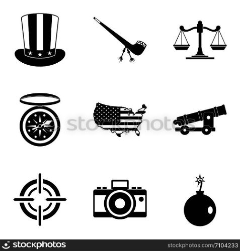 Freedom icons set. Simple set of 9 freedom vector icons for web isolated on white background. Freedom icons set, simple style