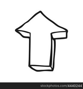 freehand drawn black and white cartoon arrow pointing — Stockphotos.com