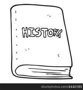 freehand drawn black and white cartoon history book