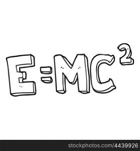 freehand drawn black and white cartoon science formula