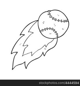 freehand drawn black and white cartoon sports ball