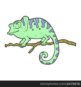 freehand drawn cartoon chameleon