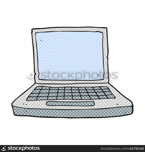 freehand drawn cartoon laptop computer