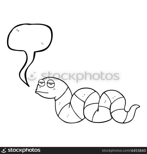 freehand drawn speech bubble cartoon bored snake