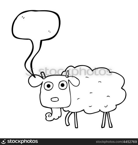 freehand drawn speech bubble cartoon muddy goat