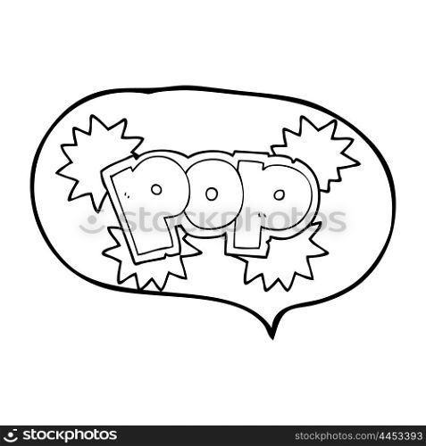 freehand drawn speech bubble cartoon pop explosion symbol