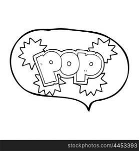 freehand drawn speech bubble cartoon pop explosion symbol