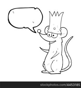 freehand drawn speech bubble cartoon rat king