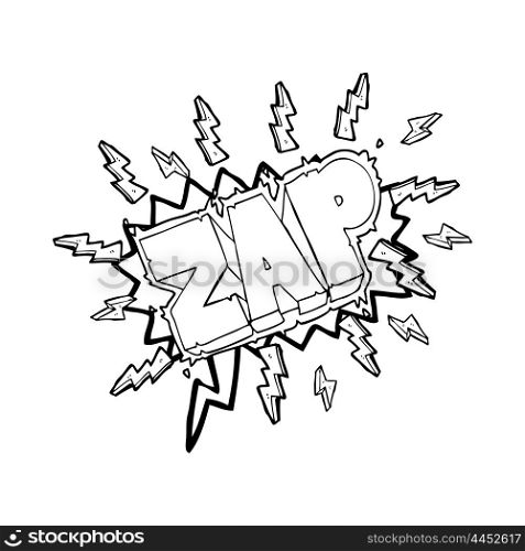 freehand drawn speech bubble cartoon zap symbol