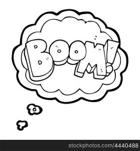 freehand drawn thought bubble cartoon boom