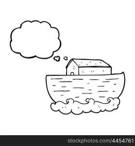 freehand drawn thought bubble cartoon noah&rsquo;s ark