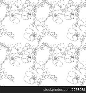 Freesea seamless monochrome pattern art design stock vector illustration