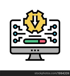 freeware download color icon vector. freeware download sign. isolated symbol illustration. freeware download color icon vector illustration