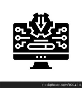freeware download glyph icon vector. freeware download sign. isolated contour symbol black illustration. freeware download glyph icon vector illustration