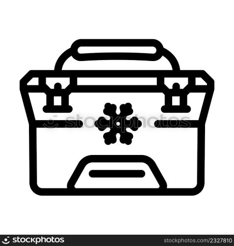 freezer bag line icon vector. freezer bag sign. isolated contour symbol black illustration. freezer bag line icon vector illustration