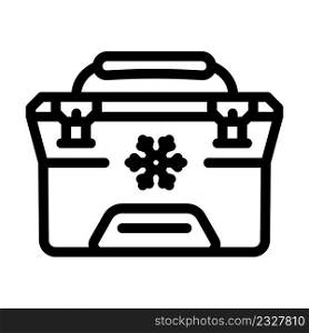 freezer bag line icon vector. freezer bag sign. isolated contour symbol black illustration. freezer bag line icon vector illustration