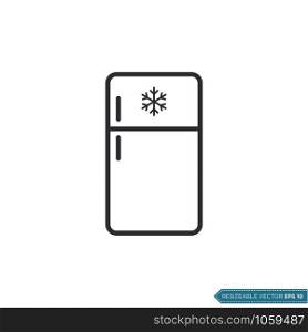 Freezer, Cooler Container Icon Vector Logo Template Illustration Design. Vector EPS 10.