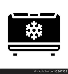 freezer electronics glyph icon vector. freezer electronics sign. isolated contour symbol black illustration. freezer electronics glyph icon vector illustration