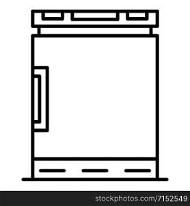 Freezer icon. Outline freezer vector icon for web design isolated on white background. Freezer icon, outline style